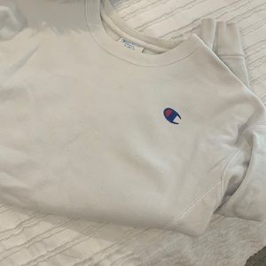 CHAMPION REVERSE WEAVE WHITE CREWNECK